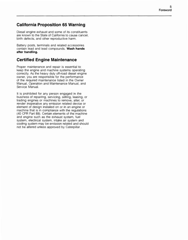 CATERPILLAR OPERATION AND MAINTENANCE MANUAL PDF visual data 8