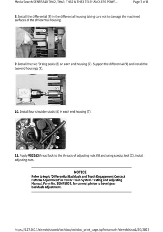 TH63 CATERPILLAR TELEHANDLER SERVICE REPAIR MANUAL 3NN | PDF