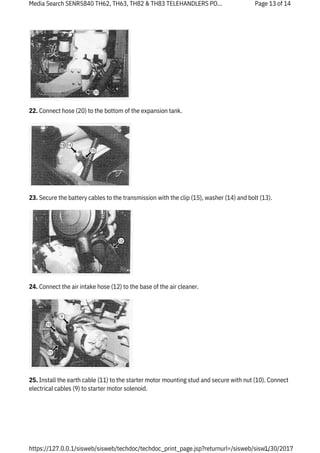 Telehandler Front Air Intake TH63 CATERPILLAR TELEHANDLER SERVICE REPAIR MANUAL 3NN | PDF