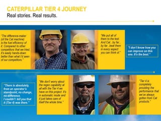 CATERPILLAR TIER 4 JOURNEY
Real stories. Real results.
 