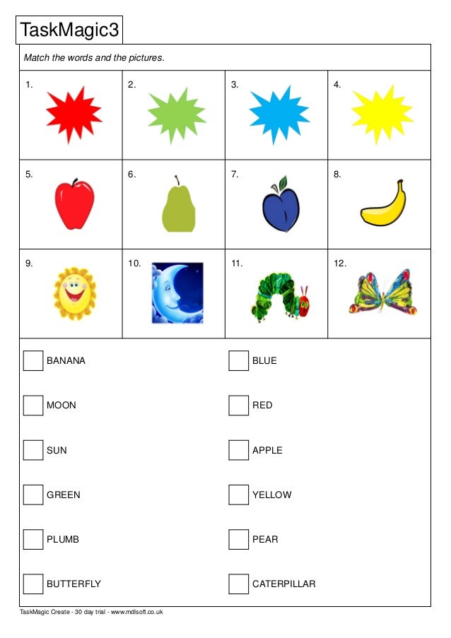 Caterpillar Worksheet 1