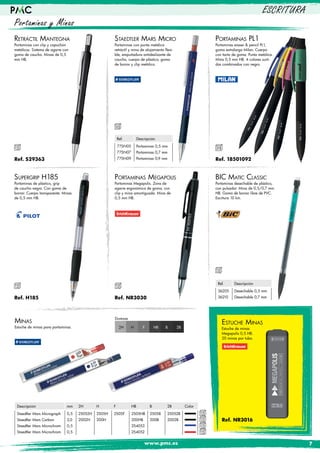 Pinzas de 8 agujeros, pinzas para soporte, pinzas de almacenamiento para  exhibición, soporte para estante-negro- Bolígrafo Bolígrafo Bolígrafo de  papelería