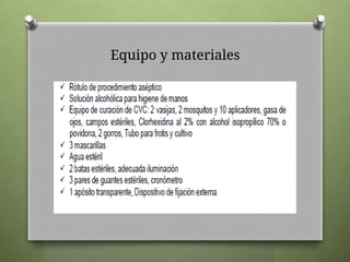 Equipo y materiales
 