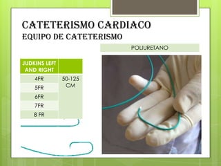 CATETERISMO CARDIACO
equipo de cateterismo

MATERIAL
POLIURETANO

JUDKINS LEFT
AND RIGHT
4FR

5FR
6FR
7FR
8 FR

50-125
CM

 
