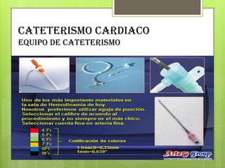 CATETERISMO CARDIACO
equipo de cateterismo

 