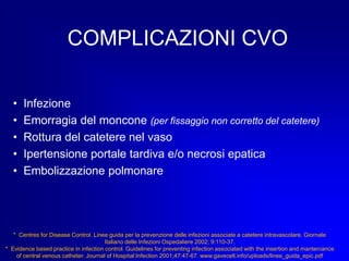 Cateterismo arteria ombelicale PRECAUZIONINon forzare il catetere se incontra una ostruzione .