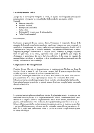 Cateterismo vesical