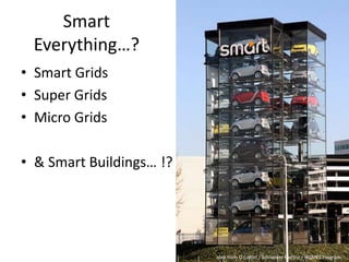 Smart
Everything…?
• Smart Grids
• Super Grids
• Micro Grids
• & Smart Buildings… !?

Idea from O.Cottet / Schneider Electric / HOMES Program.

 