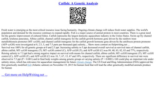 Catfish Research Paper | PPT