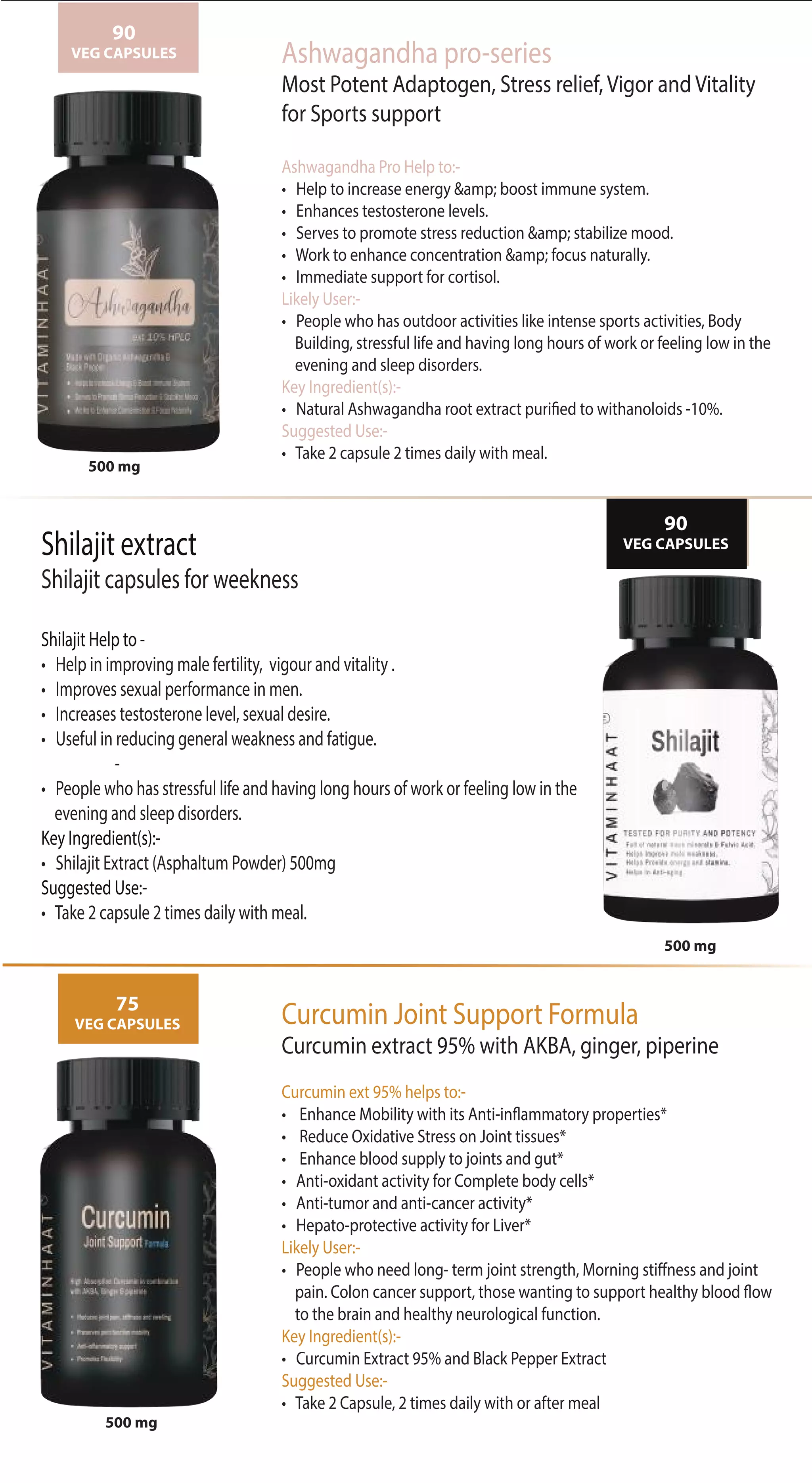 Product Catalogue Vitamins and supplements Vitaminhaat PDF