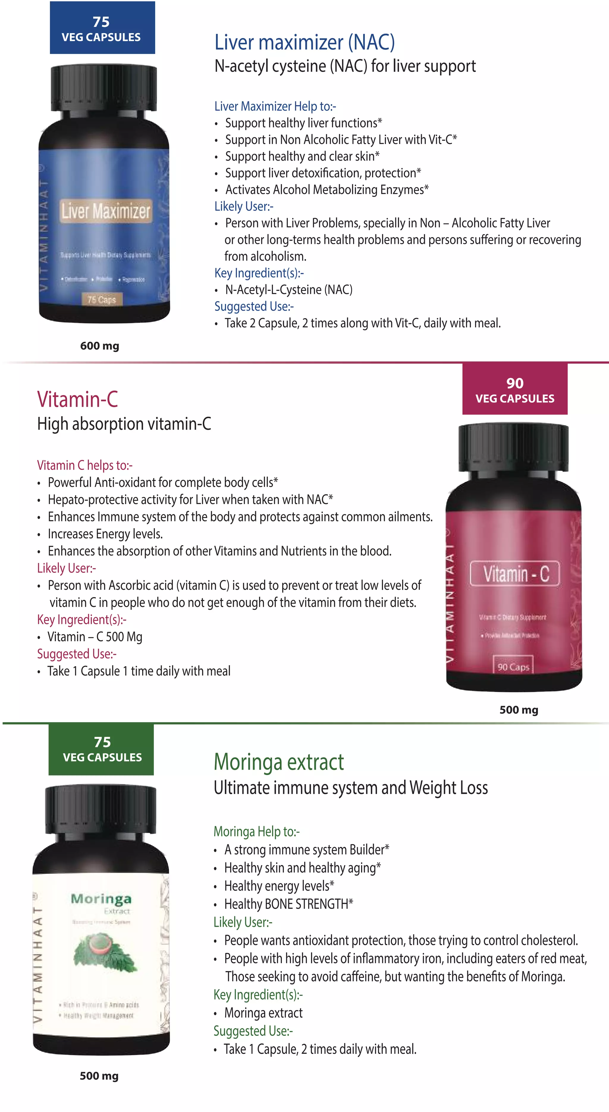 Product Catalogue Vitamins and supplements Vitaminhaat PDF