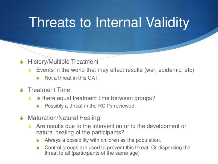 one shot case study internal validity Pre-experimental design is a research design which does not fit the standards of an authentic experiment pre-experimental design is usually undertaken for exploratory purposes typical of pre-experimental design is the elimination of a control group , thus it is often called a single-group experiment. one shot case study internal validity Pre-experimental design is a research design which does not fit the standards of an authentic experiment pre-experimental design is usually undertaken for exploratory purposes typical of pre-experimental design is the elimination of a control group , thus it is often called a single-group experiment.