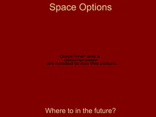 Space Options Where to in the future? 