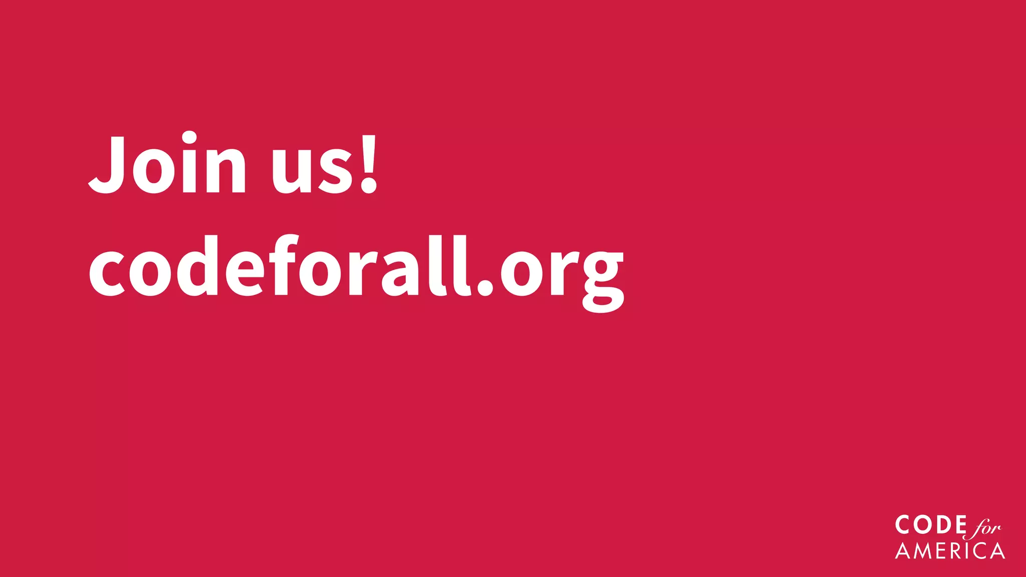 Join us!
codeforall.org