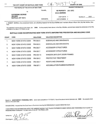 Catherine George housing court documents