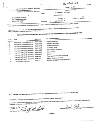 Catherine George housing court documents