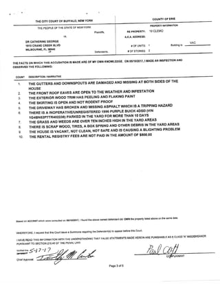 Catherine George housing court documents