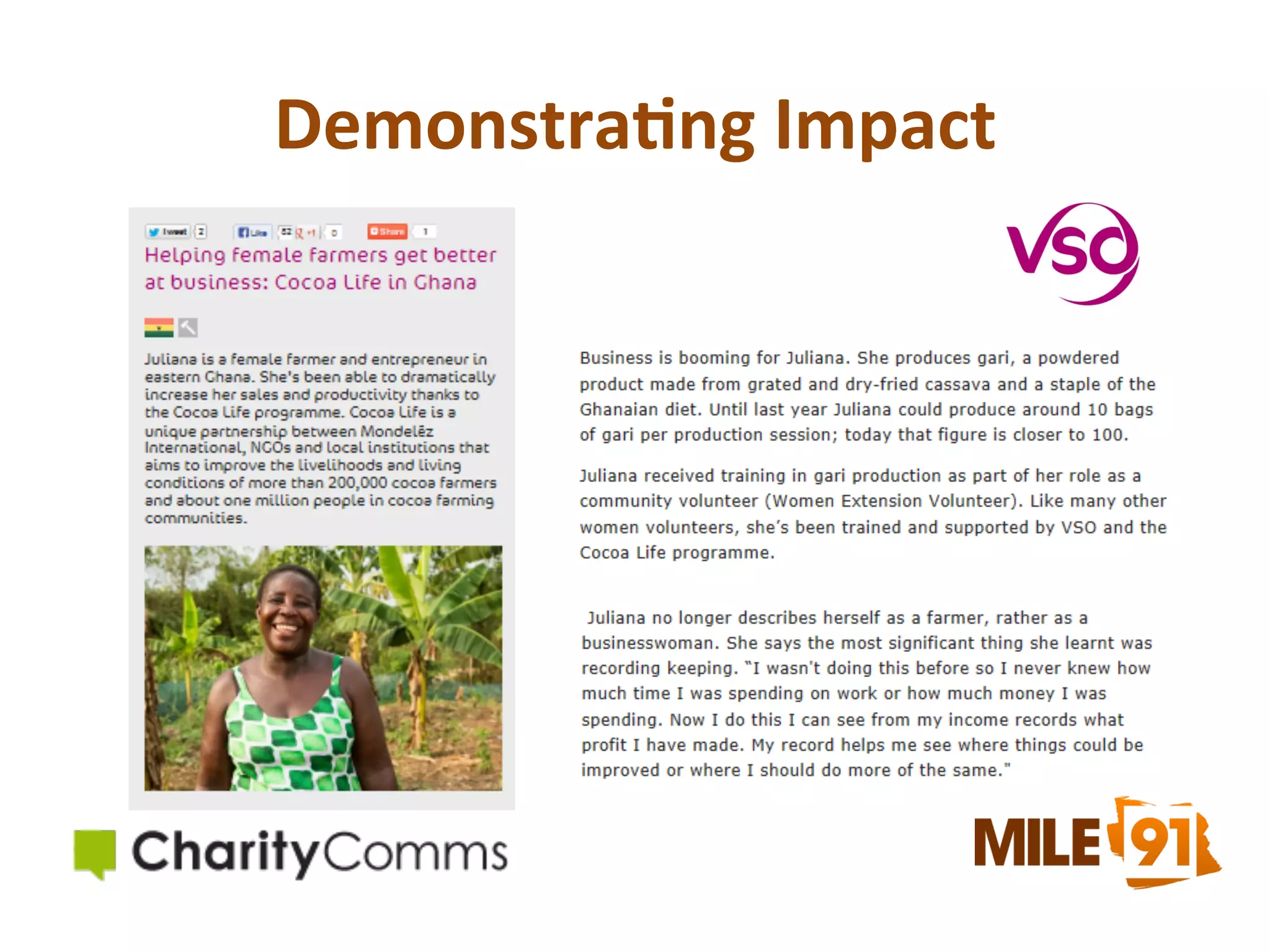 Demonstra)ng	
  Impact	
  

 