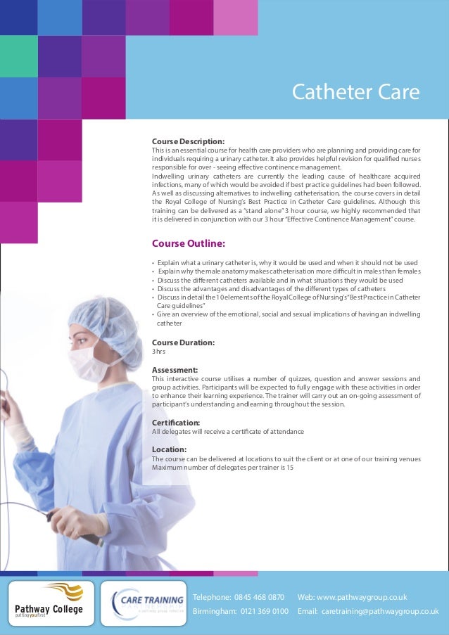 Catheter Care Training Courses Continence Awareness & Catheter Care