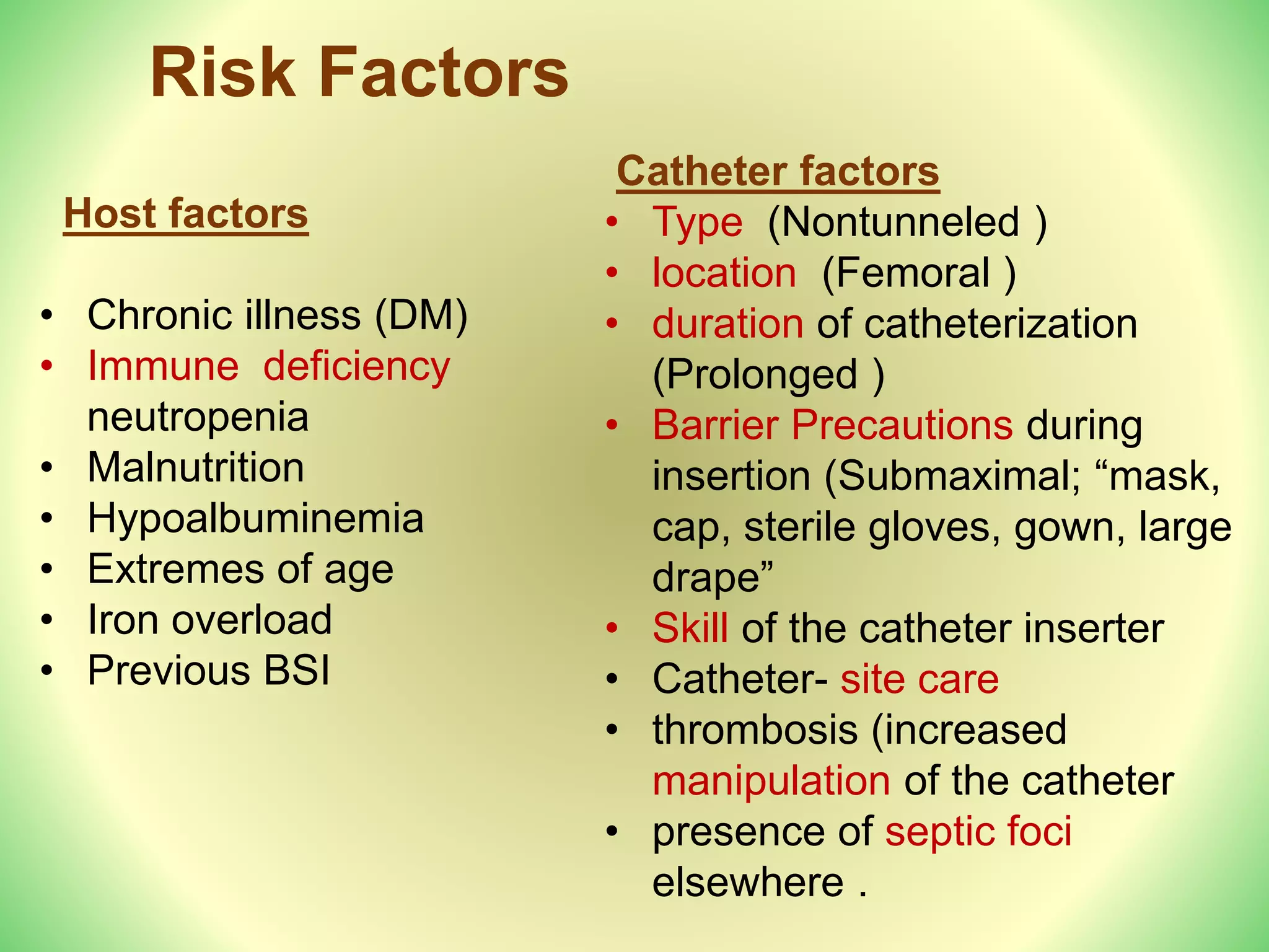 Catheter related infections DR Nadia Mohsen PPT