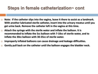 Catheter use in gynaecological practice | PPTX
