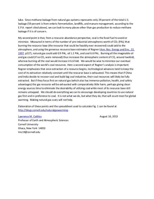 A Fresh Defense of the Climate Benefits of Moving from Coal to Natural Gas Slide 2