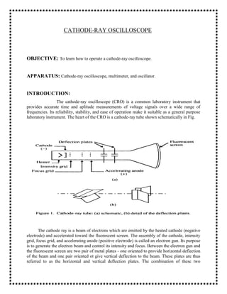 Cathode ray oscilloscope | PDF