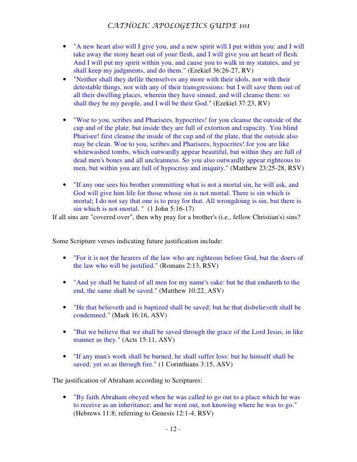 Catholic Apologetics Guide 101