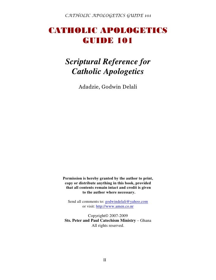 Catholic Apologetics Guide 101