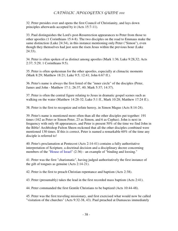 Catholic Apologetics Guide 101