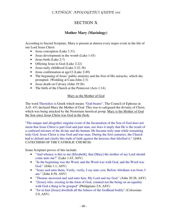 Catholic Apologetics Guide 101