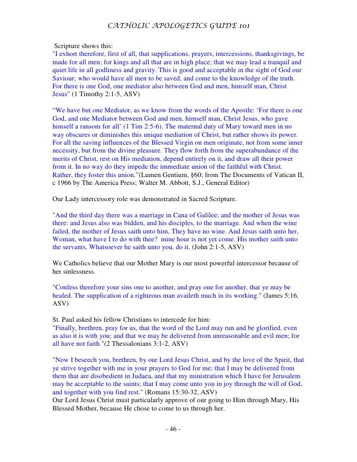 Catholic Apologetics Guide 101