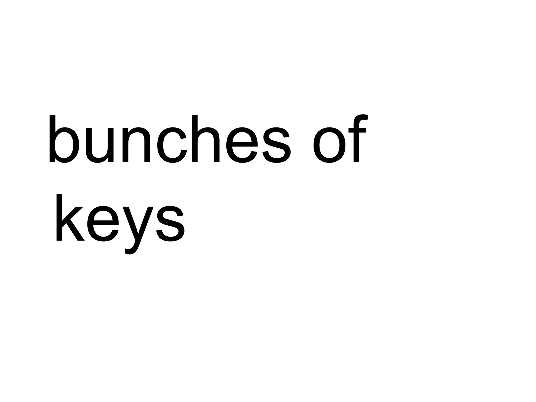 bunches of keys   