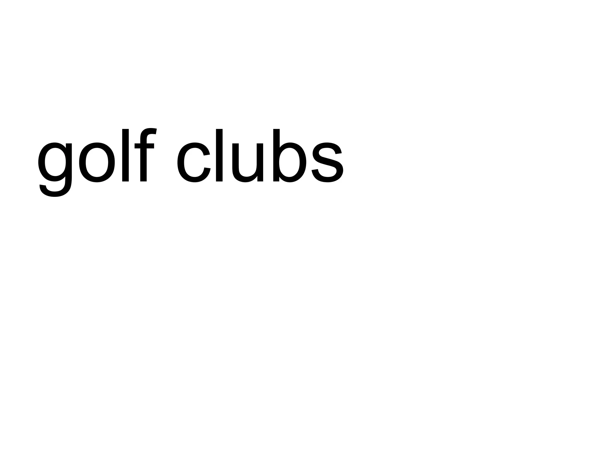 golf clubs 