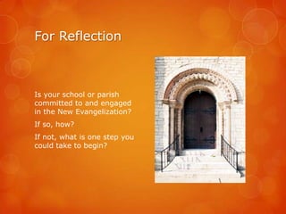 Catholic Schools: Centers of the New Evangelization | PPTX