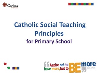 Catholic Social Teaching
Principles
for Primary School
 