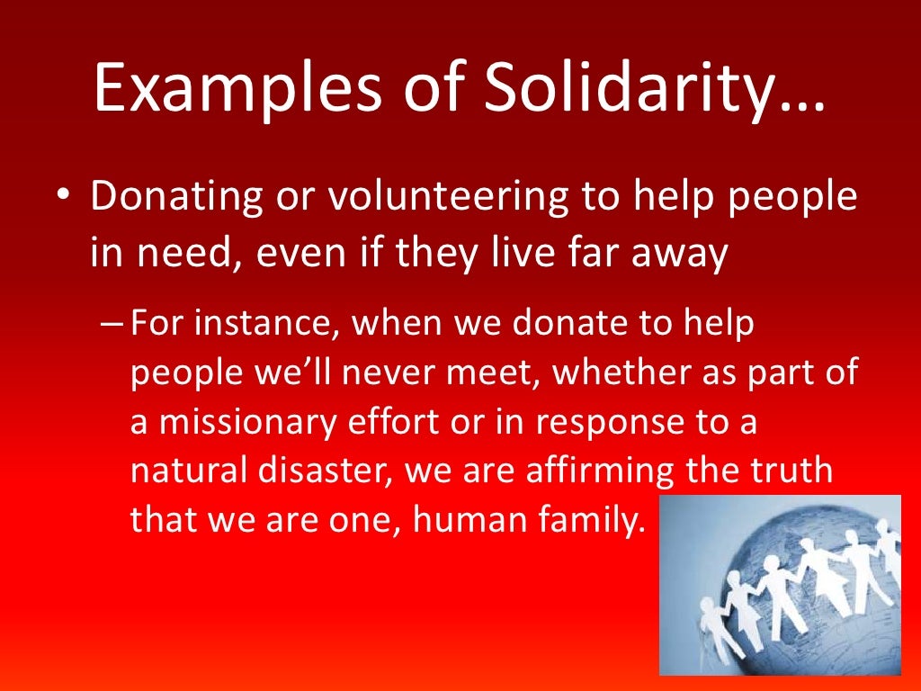 Catholic Social Teaching Solidarity