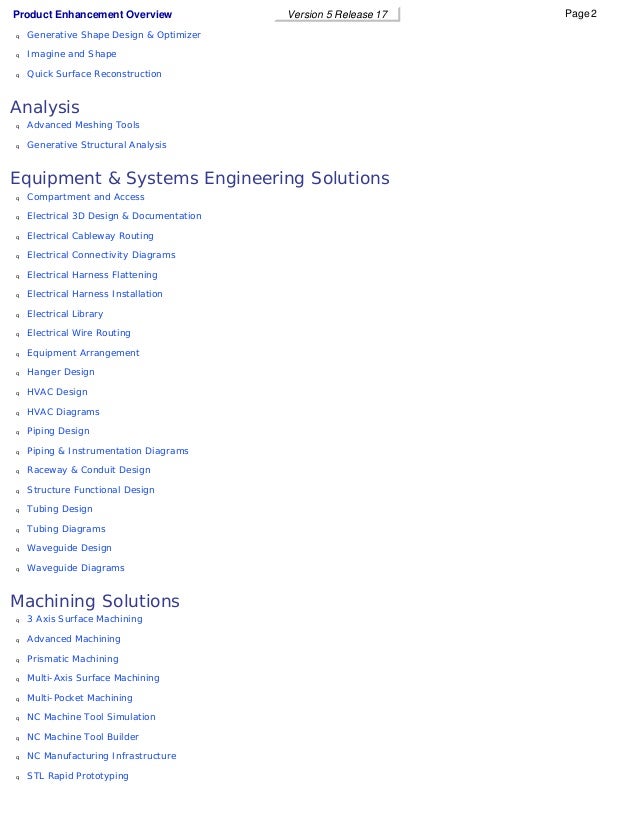 Catia product enhancement_overview_v5r17 aerospace wire harness tracer 