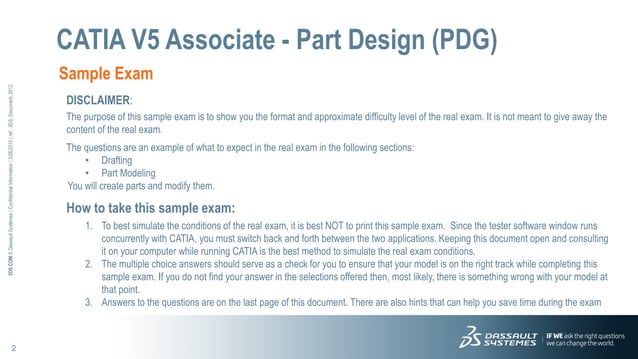 CATIA V5 Associate_Sample Exam-PDG(PART Design) | PDF | Graphics ...