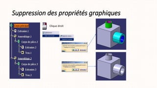 Suppression des propriétés graphiques
Clique droit
 