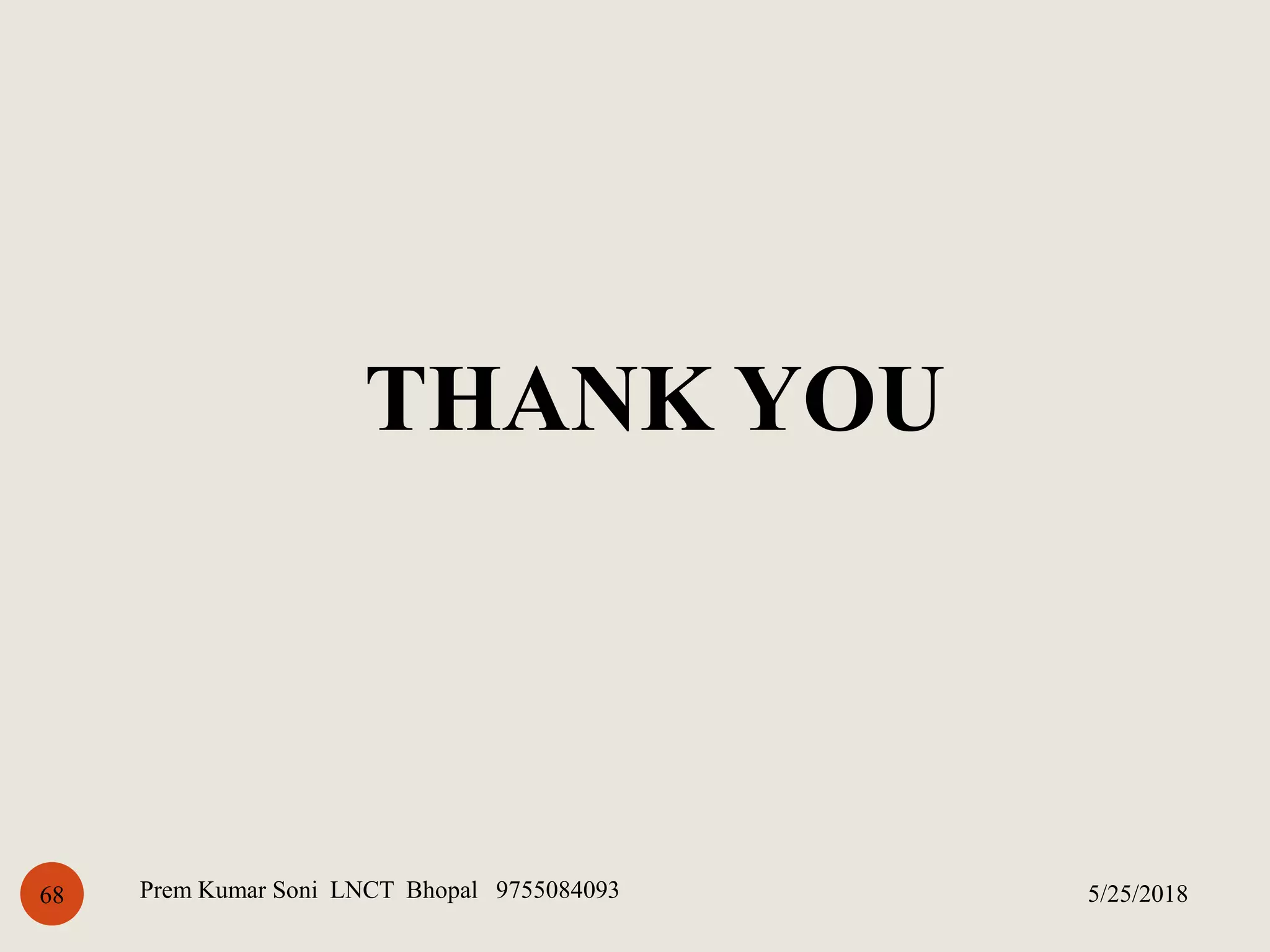 THANK YOU
5/25/2018Prem Kumar Soni LNCT Bhopal 975508409368
 