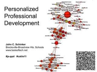Personalized
Professional
Development


John C. Schinker
Brecksville-Broadview Hts. Schools
www.tasteoftech.net

#js-ppd #catiie11
 