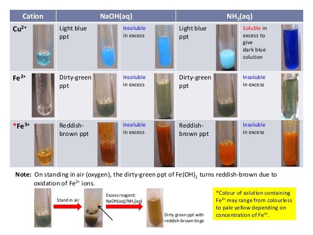 Qualitative analysis of cations lab report