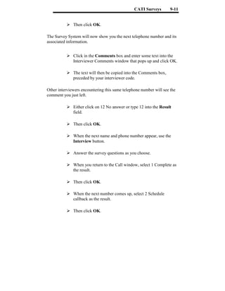 Cati tutorial | PDF