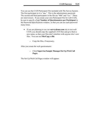 Cati tutorial | PDF