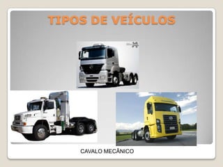 TIPOS DE VEÍCULOS
CAVALO MECÂNICO
 