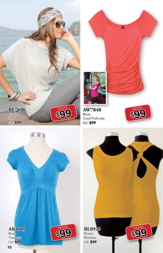 10
AW7848
Blusa
Coral Profundo
XG: $99
DESDE
$99
AK1019
Blusa
Turquesa
CH: $99
DESDE
$99
BE7696
Blusón
Ivory
GR: $99
DESDE
$99
BL0920
Blusón
Mostaza
GR: $99
DESDE
$99
 