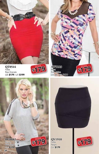 34
QT0544
Falda
Rojo Granate
GR: $179 / UT: $199
DESDE
$179
BG8882
Blusón
Plata Jaspe
CH: $179
DESDE
$179
QV1910
Falda
Negro
CH: $179
DESDE
$179
AW5223
Blusa
Rosa Malva
CH, ME, XG: $179
DESDE
$179
 