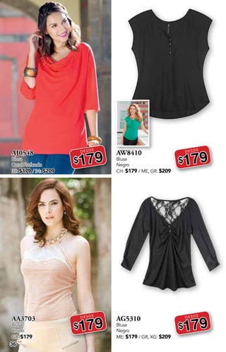 36
AW8410
Blusa
Negro
CH: $179 / ME, GR: $209
DESDE
$179
AG5310
Blusa
Negro
ME: $179 / GR, XG: $209
DESDE
$179
AJ0548
Blusa
Coral Profundo
32: $179 / 34: $209
DESDE
$179
AA3703
Blusa
Crudo
GR: $179
DESDE
$179
 