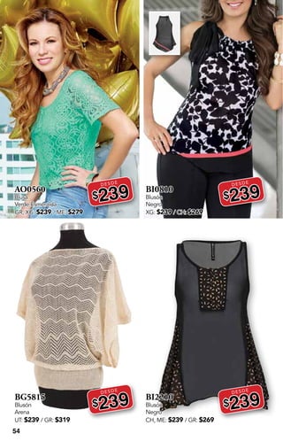 54
AO0560
Blusa
Verde Esmeralda
GR, XG: $239 / ME: $279
DESDE
$239
BG5815
Blusón
Arena
UT: $239 / GR: $319
DESDE
$239
BI0810
Blusón
Negro
XG: $239 / CH: $269
DESDE
$239
BI2210
Blusón
Negro
CH, ME: $239 / GR: $269
DESDE
$239
 